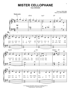 Mister Cellophane von Fred Ebb (Download) 