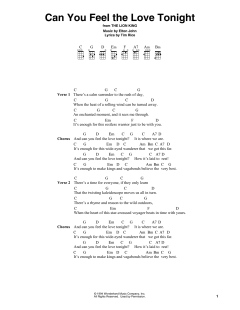 Can You Feel The Love Tonight von Tim Rice (Download) 