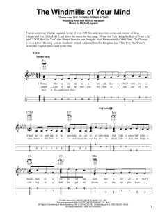 The Windmills Of Your Mind von Alan Bergman (Download) 