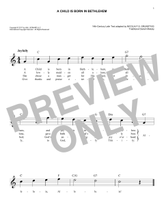 A Child Is Born In Bethlehem von Nicolai F.S. Grundtvig (Download) 