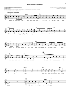Across The Universe von The Beatles (Download) 