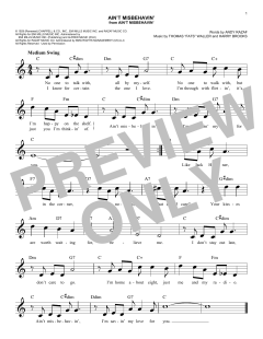 Ain't Misbehavin' von Thomas "Fats" Waller (Download) 