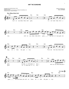 Ain't No Sunshine von Bill Withers (Download) 