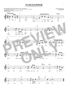 As Long As He Needs Me (Download) 