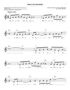 How Little We Know von Hoagy Carmichael (Download) 