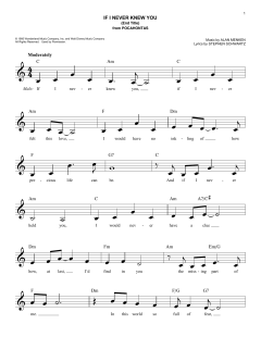 If I Never Knew You von Alan Menken (Download) 