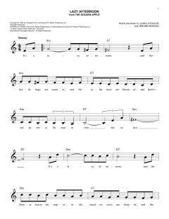 Lazy Afternoon von Jerome Moross (Download) 