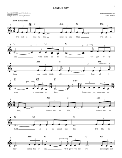 Lonely Boy von Paul Anka (Download) 