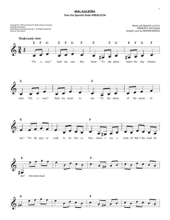 Malaguena von Ernesto Lecuona Casado (Download) 