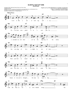 Slightly Out Of Tune von Antonio Carlos Jobim (Download) 