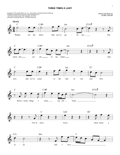 Three Times A Lady von The Commodores (Download) 