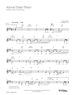 Adonai S'fatai Tiftach (Download) 