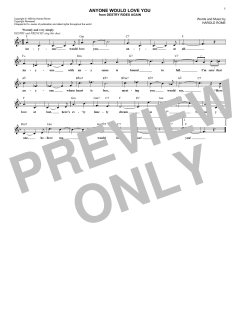 Anyone Would Love You von Harold Rome (Download) 