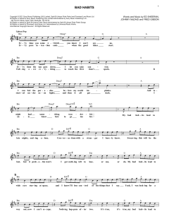 Bad Habits von Ed Sheeran (Download) 