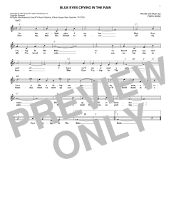 Blue Eyes Crying In The Rain von Elvis Presley (Download) 