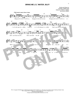 Bring Me Li'l' Water, Silvy von Lead Belly (Download) 