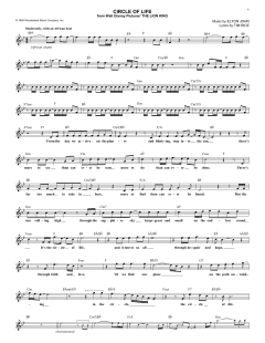 Circle Of Life von Elton John (Download) 
