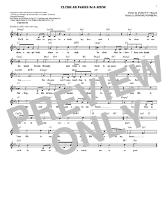 Close As Pages In A Book von Dorothy Fields (Download) 