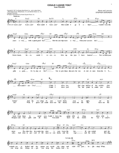 Could I Leave You? von Stephen Sondheim (Download) 