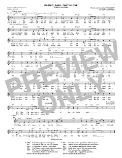 Darn It, Baby, That's Love von Lyn Duddy (Download) 