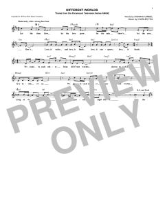 Different Worlds von Norman Gimbel (Download) 