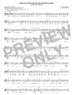 Down In The Depths von Cole Porter (Download) 