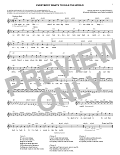 Everybody Wants To Rule The World von Tears For Fears (Download) 