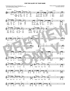For The Glory Of Your Name von Gary Sadler (Download) 