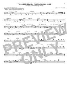 Four Weddings And A Funeral/Funeral Blues von Richard Rodney Bennett (Download) 