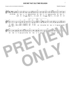 Give Me That Old Time Religion (Download) 