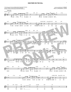 Heather On The Hill von Alan Jay Lerner (Download) 