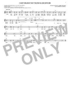 I Can't Believe That You're In Love With Me von Jimmy McHugh (Download) 