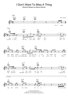 I Don't Want To Miss A Thing von Aerosmith (Download) 