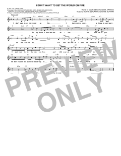 I Don't Want To Set The World On Fire von Sol Marcus (Download) 