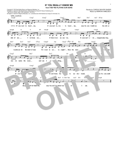 If You Really Knew Me von Marvin Hamlisch (Download) 