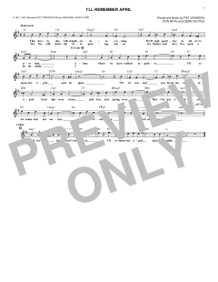 I'll Remember April von Don Raye (Download) 