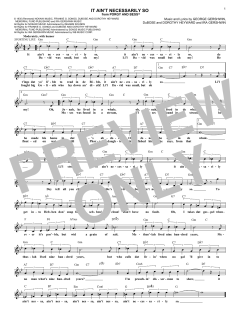 It Ain't Necessarily So von George Gershwin (Download) 