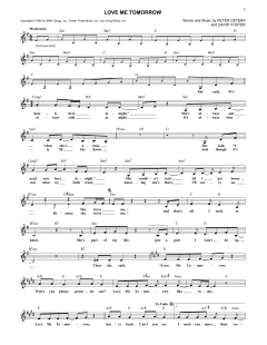 Love Me Tomorrow von Chicago (Download) 