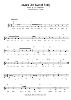 Love's Old Sweet Song von James L. Molloy (Download) 