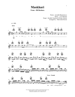 Maskhari von A.R. Rahman & Sunidhi Chauhan & Hriday Gattani (Download) 