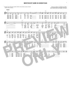 Mention My Name In Sheboygan von Dick Sanford (Download) 