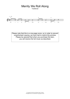 Merrily We Roll Along von Traditional (Download) 
