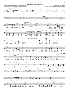 No Man Left For Me von Betty Comden (Download) 