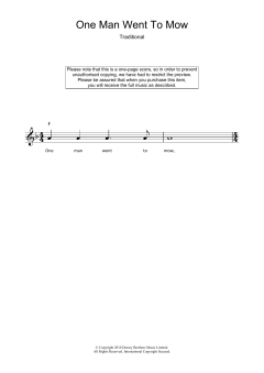 One Man Went To Mow von Traditional (Download) 