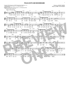 Polka Dots And Moonbeams von Johnny Burke (Download) 