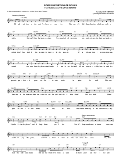 Poor Unfortunate Souls von Alan Menken (Download) 