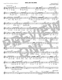 Ride Like The Wind von Christopher Cross (Download) 