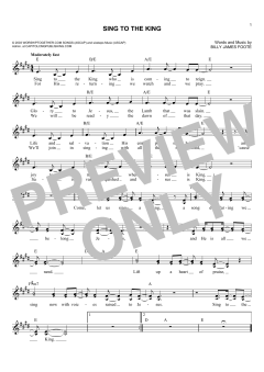 Sing To The King von Billy J. Foote (Download) 