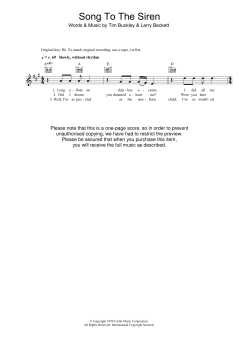 Song To The Siren von Tim Buckley (Download) 