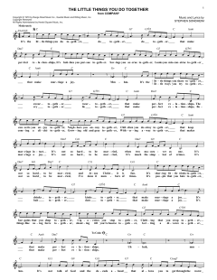 The Little Things You Do Together von Stephen Sondheim (Download) 